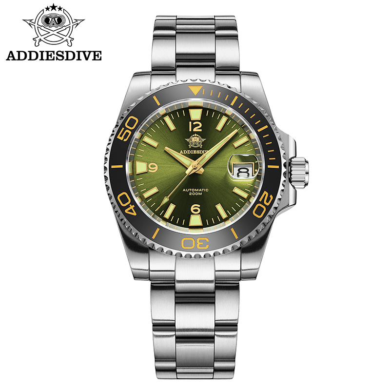 Men Accessories Jewellery - ADDIESDIVE ใหม่ดําน้ําของขวัญนาฬิกาผู้ชาย 8215 อัตโนมัติ Sapphire AR