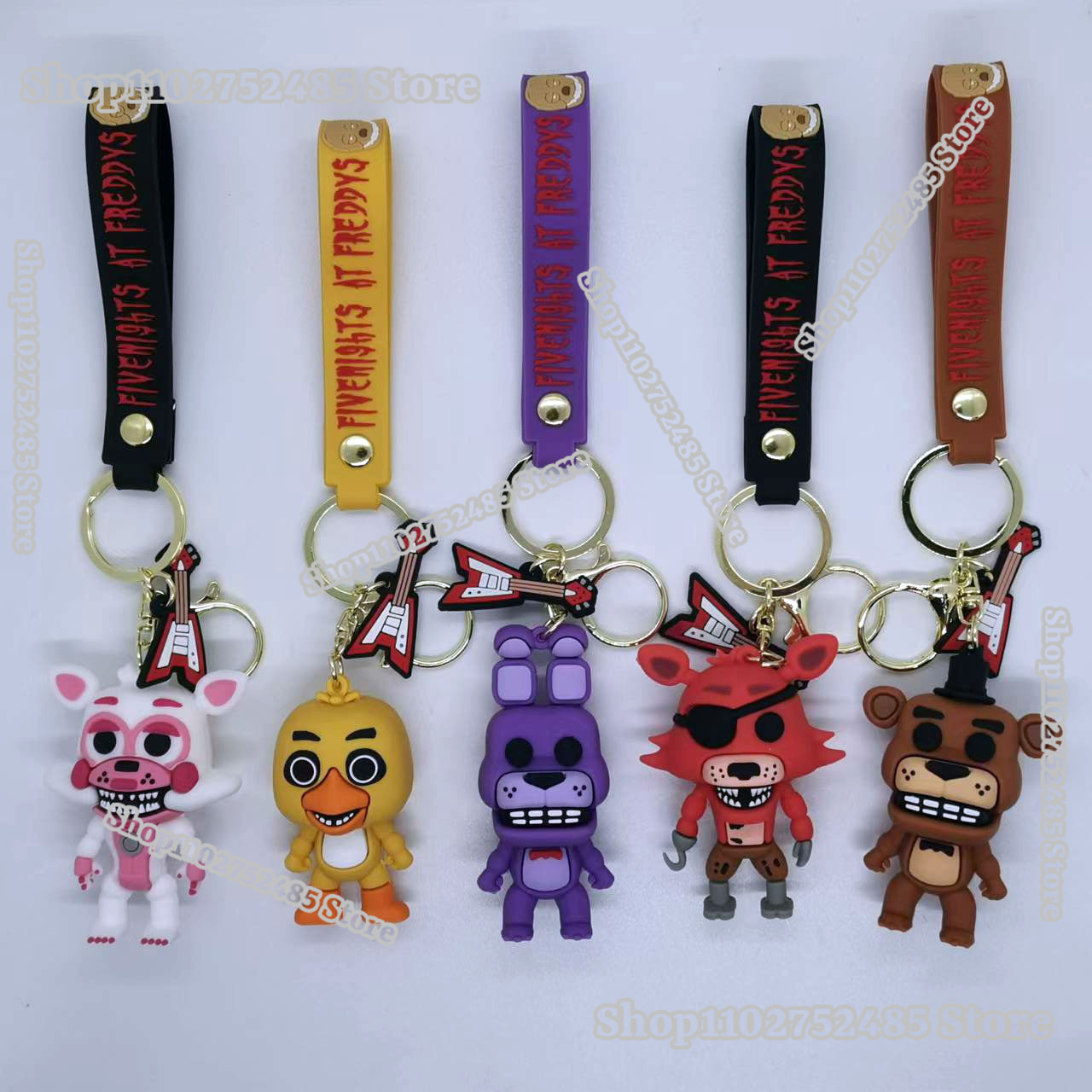 Young Men'S Accessories - พวงกุญแจตุ๊กตาการ์ตูนอนิเมะ FNAF 5 ชิ้น ตุ๊กตาเฟรดดี้สุดหลอน ของตกแต่งสำหรับนักเรียน