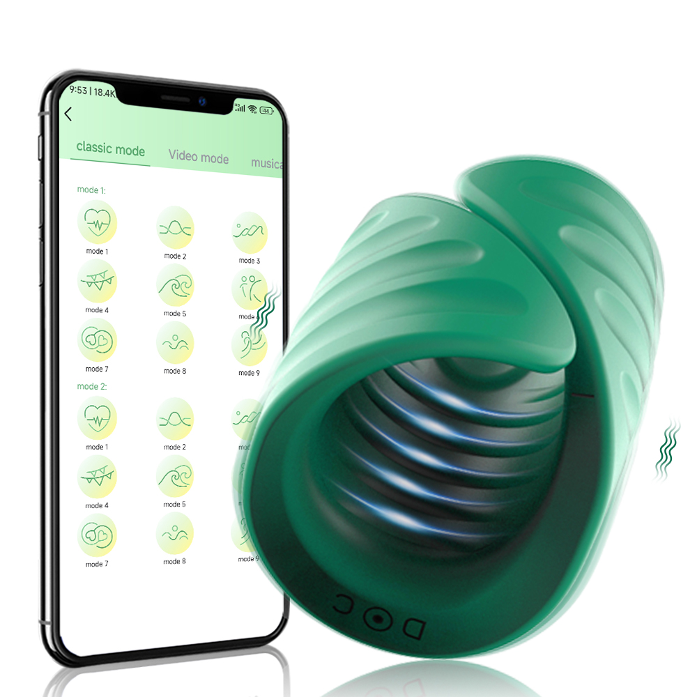 Men Accessories App - APP ควบคุมอวัยวะเพศชายการฝึกอบรม Vibrator ชาย Masturbator Vibrating