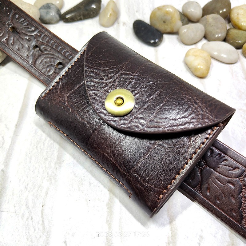 Men Accessories Box - Blongk กระเป๋าคาดเอวขนาดเล็กแพ็คเข็มขัดสานขนาดเล็กหนังแท้ Fanny-กระเป๋าใส่การ์ดกระเป๋าสตางค์เคสกุญแจรถยนต์ dompet koin ผู้ชาย3618
