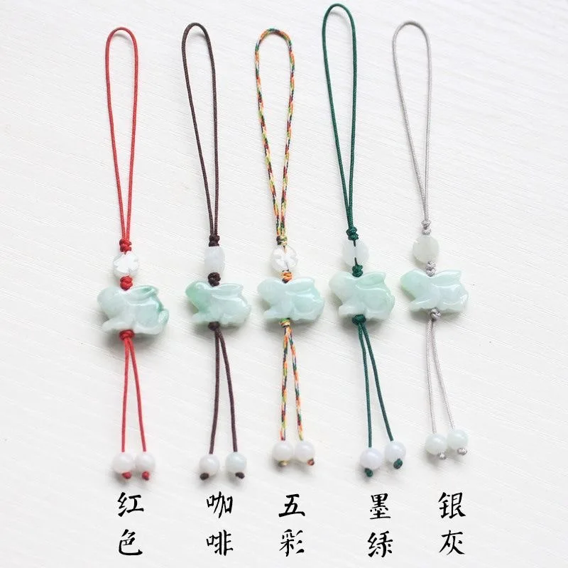 Men Accessories Chain - การปรับแต่ง Emerald จีนกระต่าย DIY โทรศัพท์ Key
