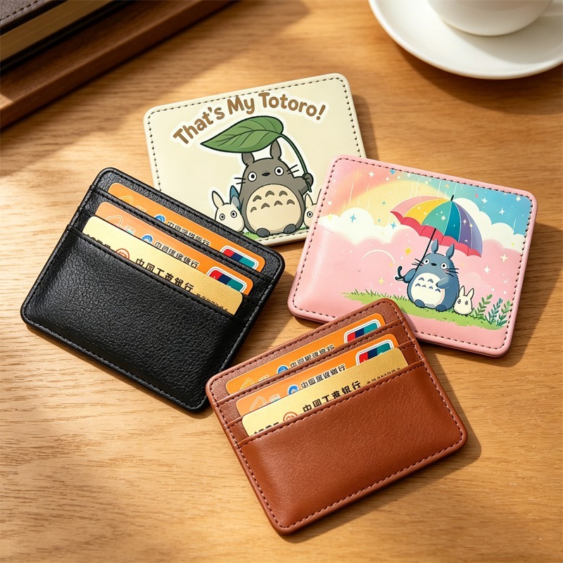Men Accessories Box - กระเป๋าใส่บัตร Totoro น่ารัก ดีไซน์บางเฉียบ สำหรับผู้ชายและผู้หญิง ลายการ์ตูนอนิเมะ