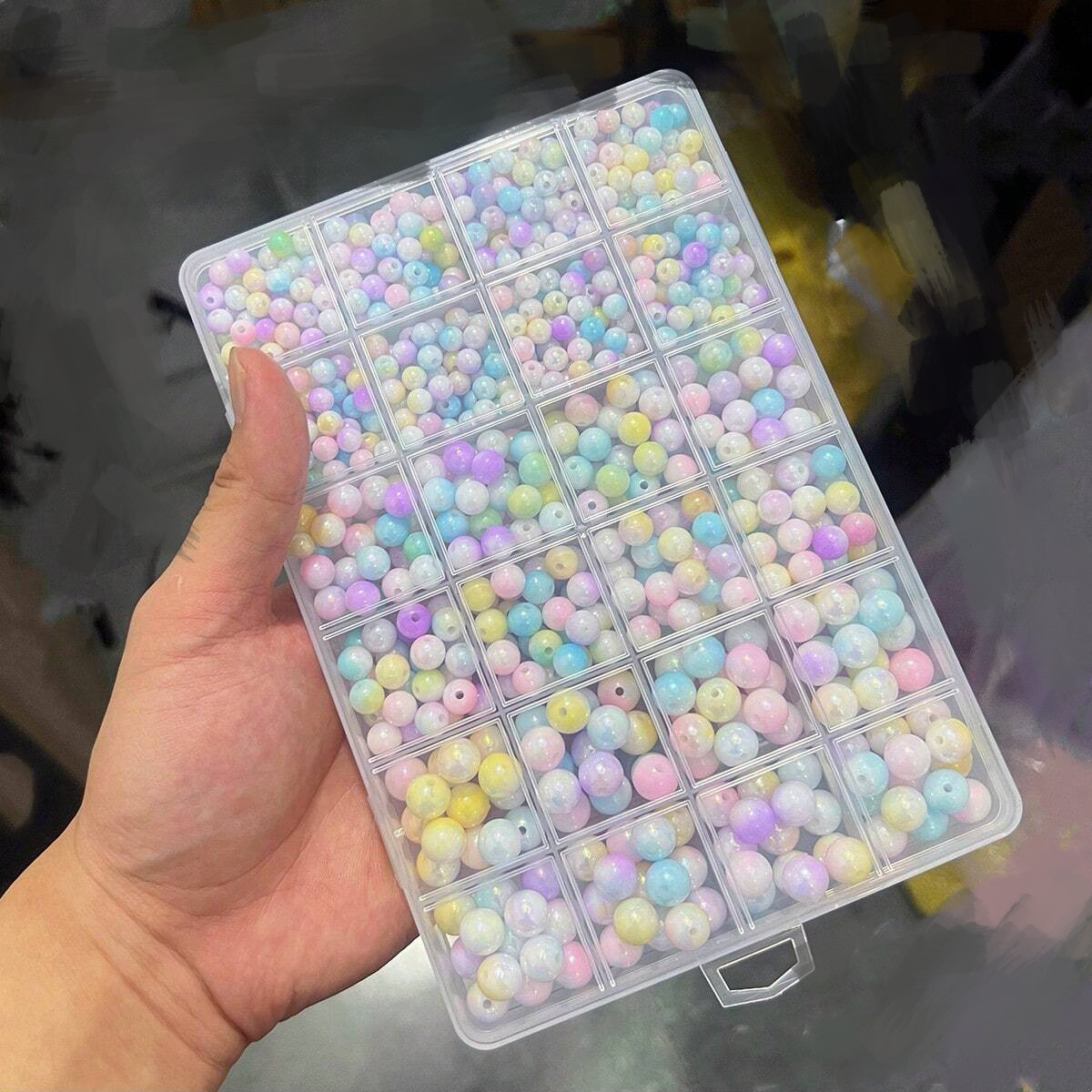 ลูกปัดอะคริลิคสี AB น่ารัก ขนา - Men Accessories Box บทวิจารณ์และราคา