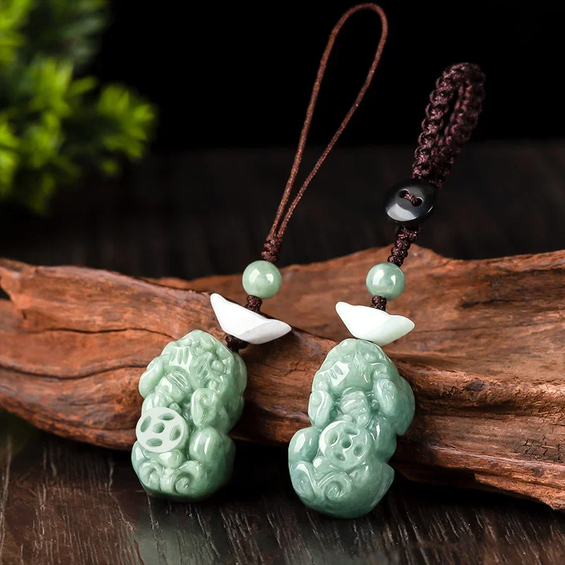 พม่ามรกต Pixiu Yuanbao โทรศัพท - Men Accessories Chain บทวิจารณ์และราคา