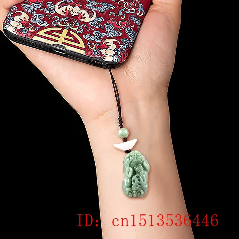 พม่ามรกต Pixiu Yuanbao โทรศัพท - Men Accessories Chain บทวิจารณ์และราคา