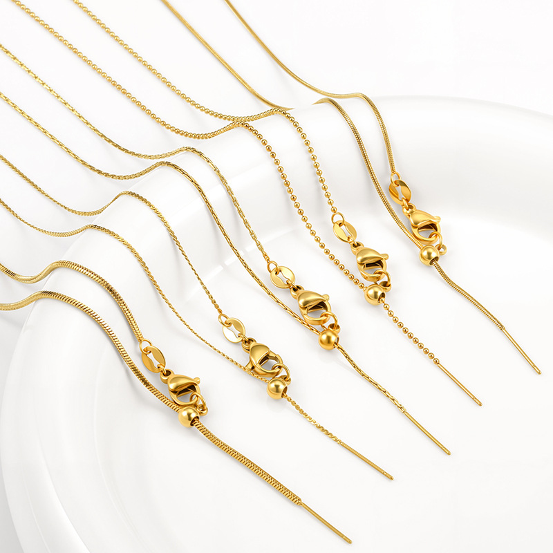 สร้อยคอไทเทเนียมสตีลแบบปรับได้ - Men Accessories Chain บทวิจารณ์และราคา