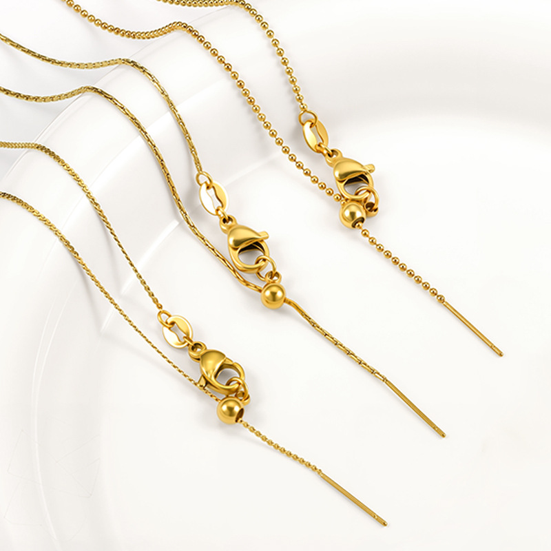 สร้อยคอไทเทเนียมสตีลแบบปรับได้ - Men Accessories Chain บทวิจารณ์และราคา