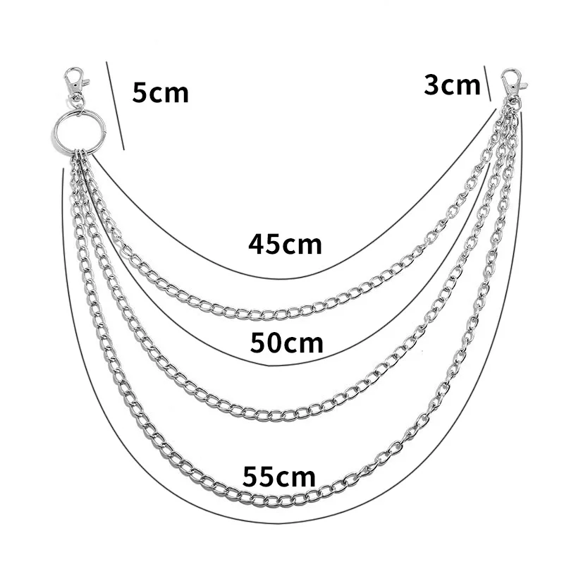 เข็มขัดโลหะแบบโซ่สไตล์พังก์ พร - Men Accessories Chain บทวิจารณ์และราคา
