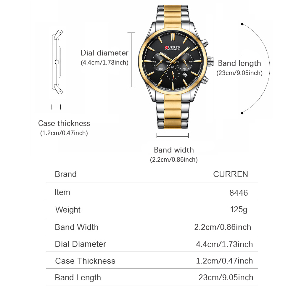 CURREN ลำลองควอตซ์โครโนสปอร์ตน - Men Accessories Jewellery บทวิจารณ์และราคา