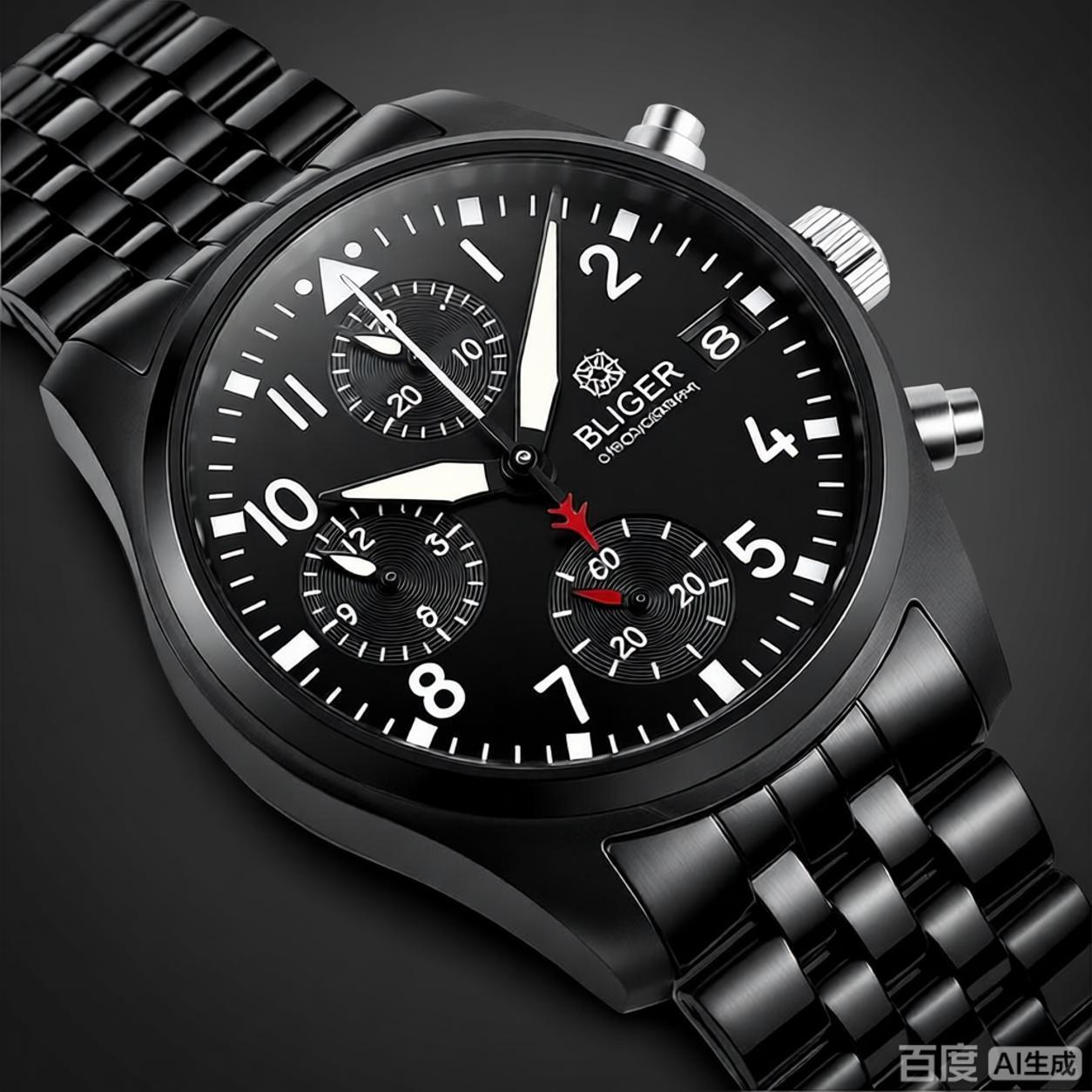 BLIGER ฟูลแบล็ค บรัช 38 มม. VK - Men Accessories Jewellery บทวิจารณ์และราคา