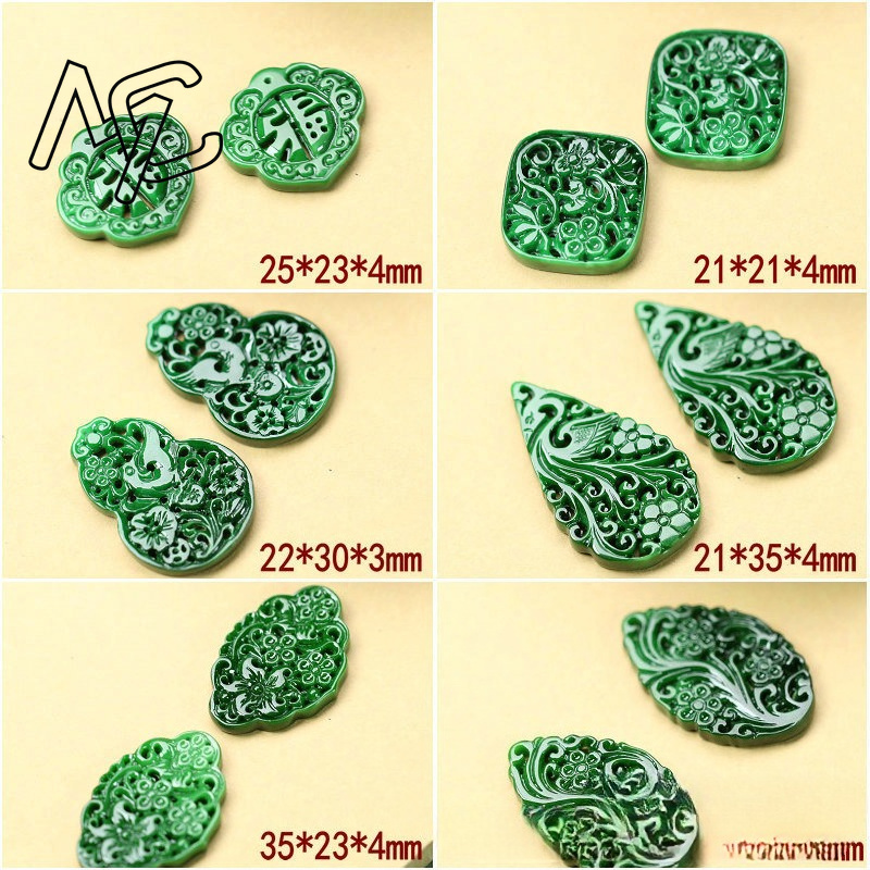 2 ชิ้น DIY หยกเขียวธรรมชาติแบบ - Men'S Accessories บทวิจารณ์และราคา