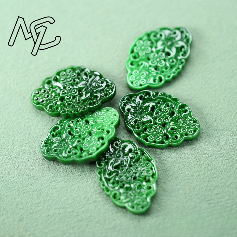 2 ชิ้น DIY หยกเขียวธรรมชาติแบบ - Men'S Accessories บทวิจารณ์และราคา