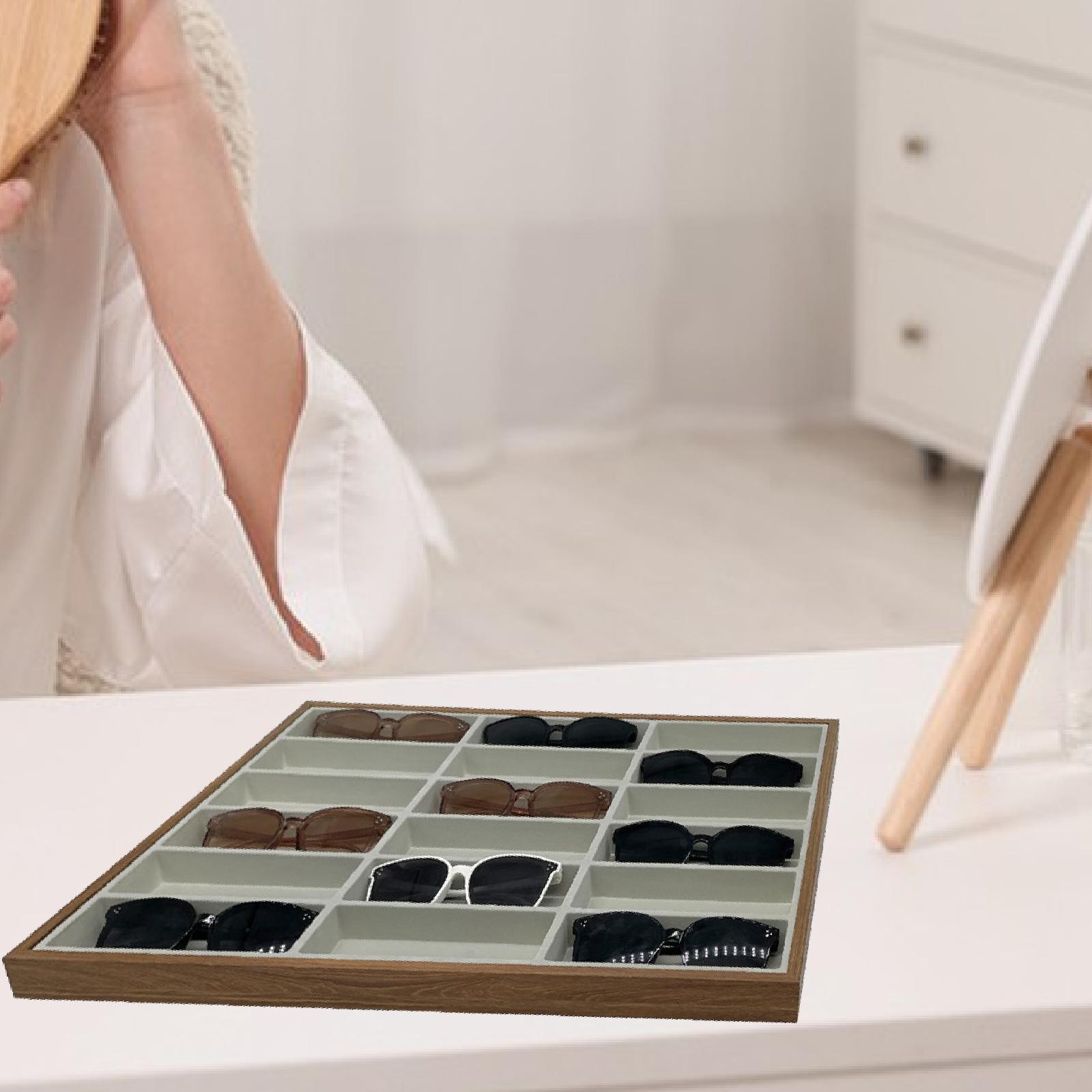 ถาดจัดระเบียบแว่นตา 18 ช่อง กล - Men'S Accessories Organizer Tray บทวิจารณ์และราคา