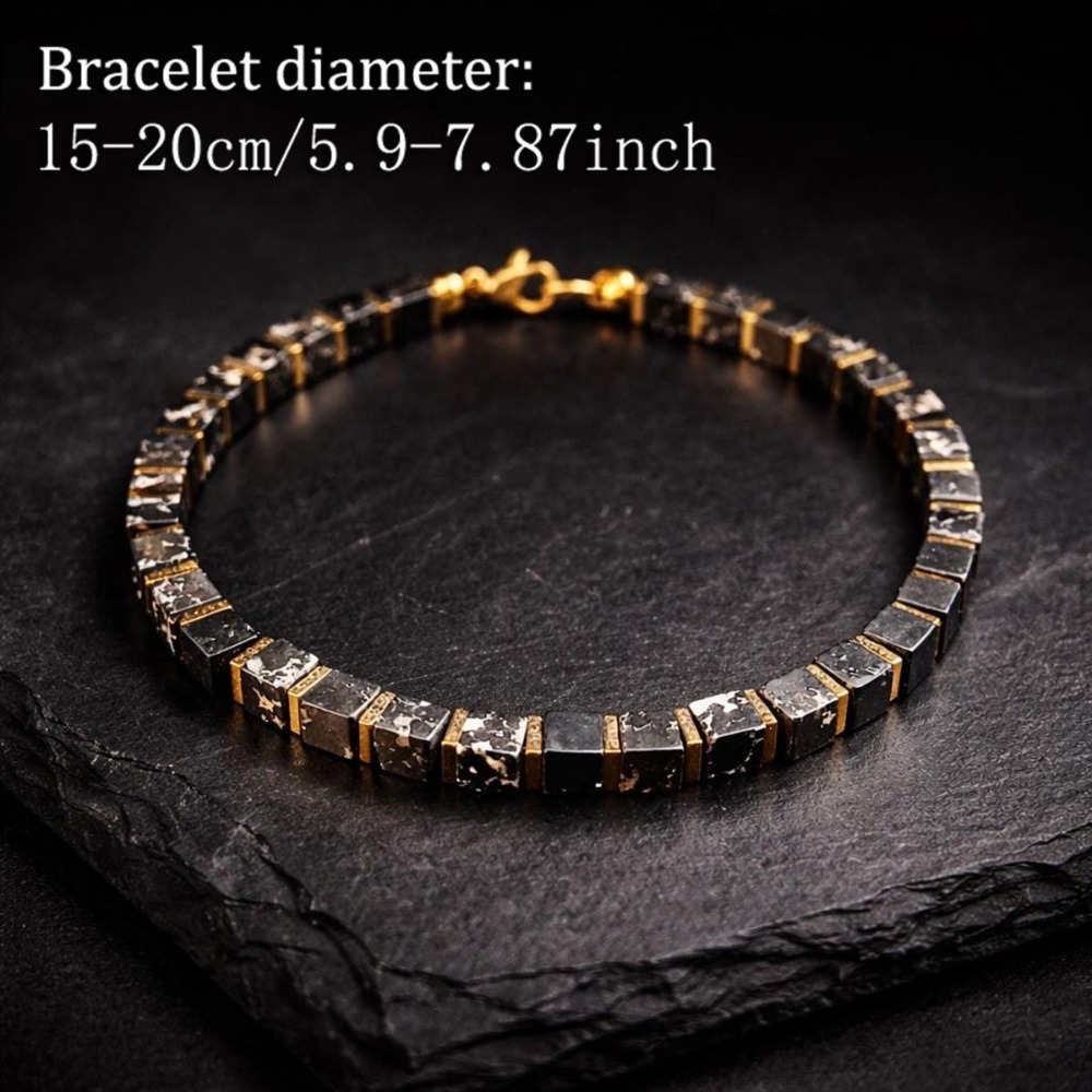 สร้อยข้อมือลูกปัดหินกลิตเตอร์ท - Men Accessories Jewellery บทวิจารณ์และราคา