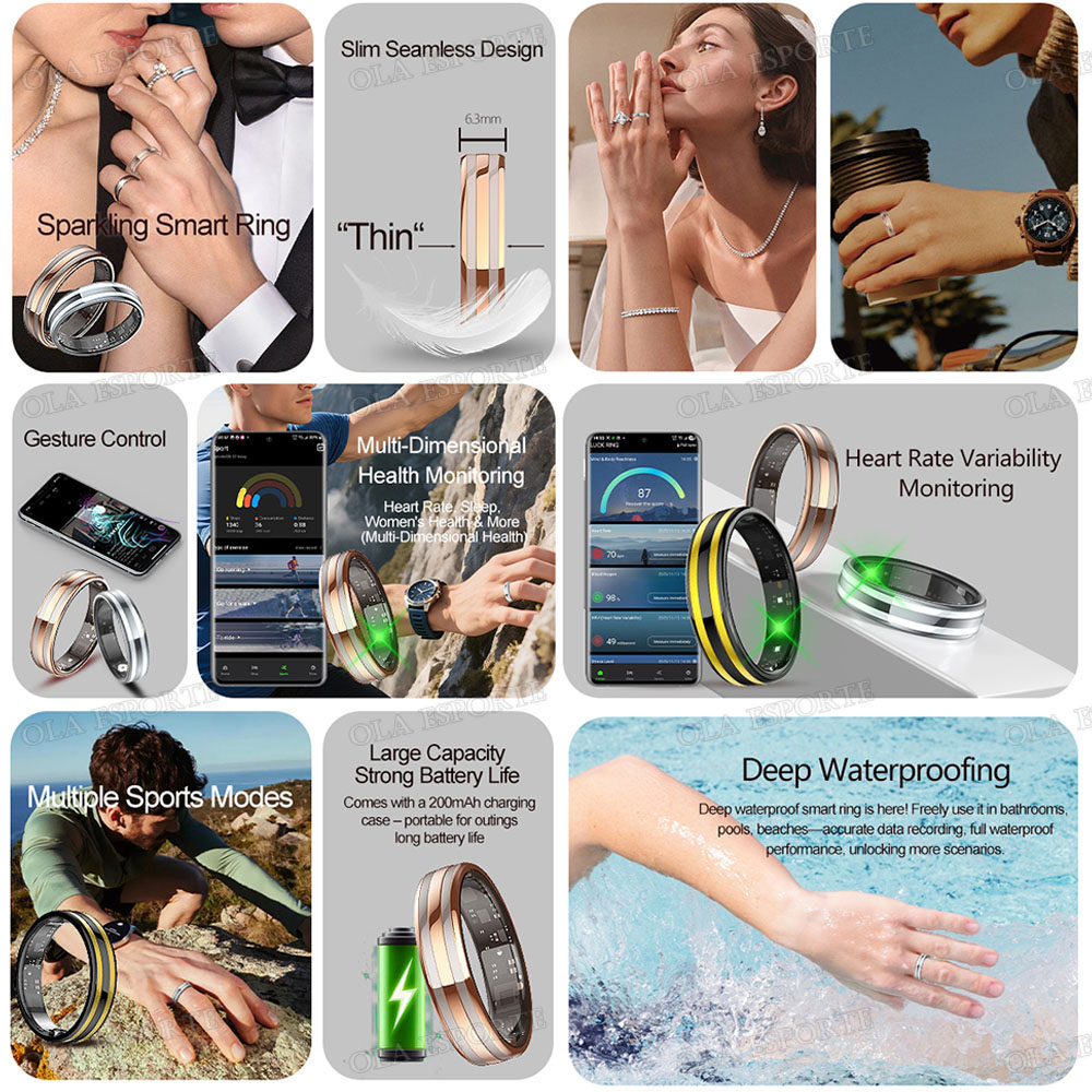 แหวนอัจฉริยะรุ่นใหม่ ตรวจวัดอั - Young Men'S Accessories บทวิจารณ์และราคา